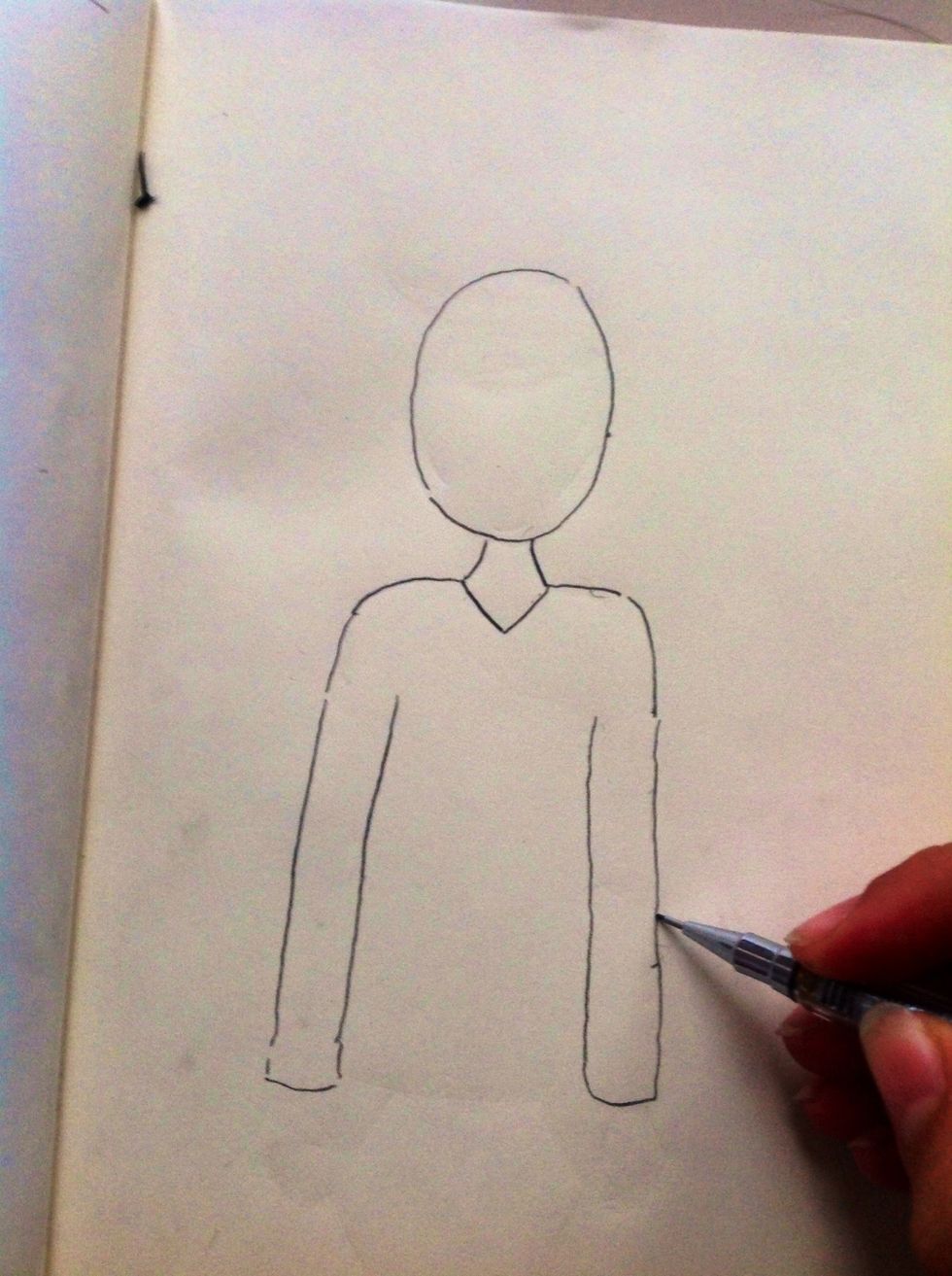 Make another two lines to to finish the arms.....