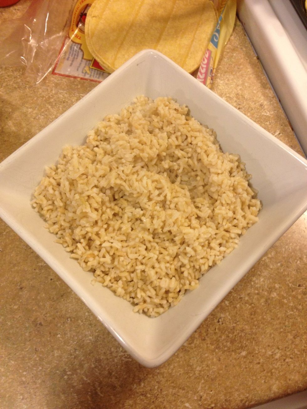 Make brown rice according to package