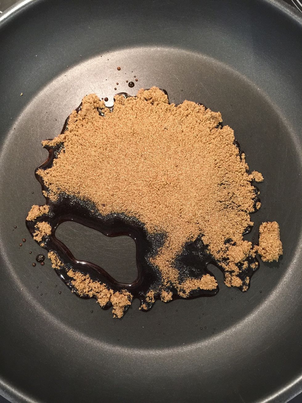 Make caramel with 50 g sugar