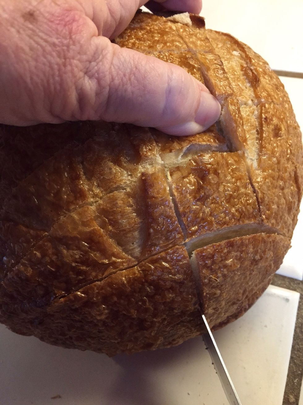 Make cuts about an inch apart.