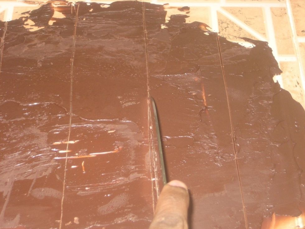 Make cuts on the surface. This is to ensure u get neat even sized curls.