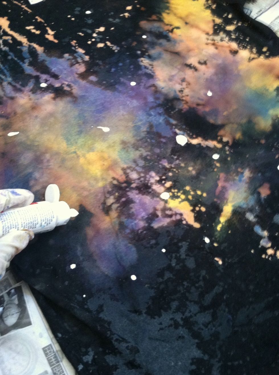 Make dots all about your galaxy.