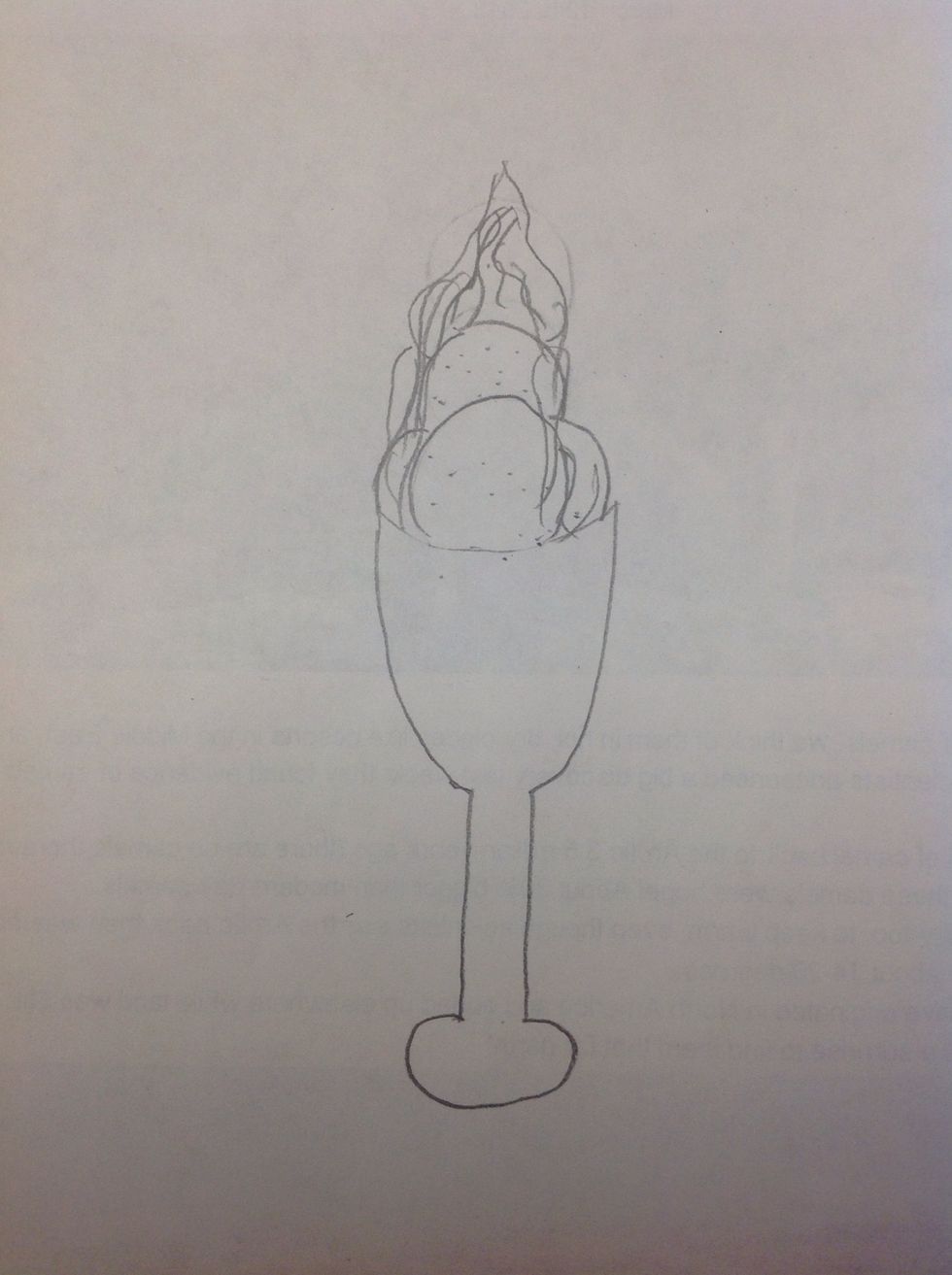 Make dots on your sundae so it looks like you sprinkled some yummy sprinkles