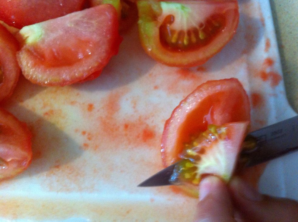 Make fillet from each quarter by cleaning off the inside and seeds