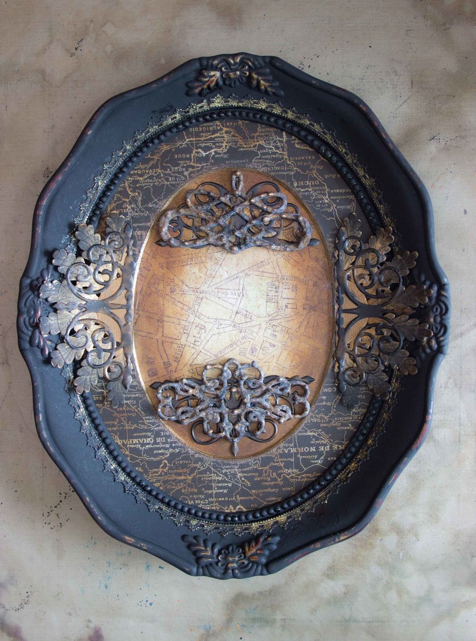 Make final design choices for the embellishments, and glue them in place: