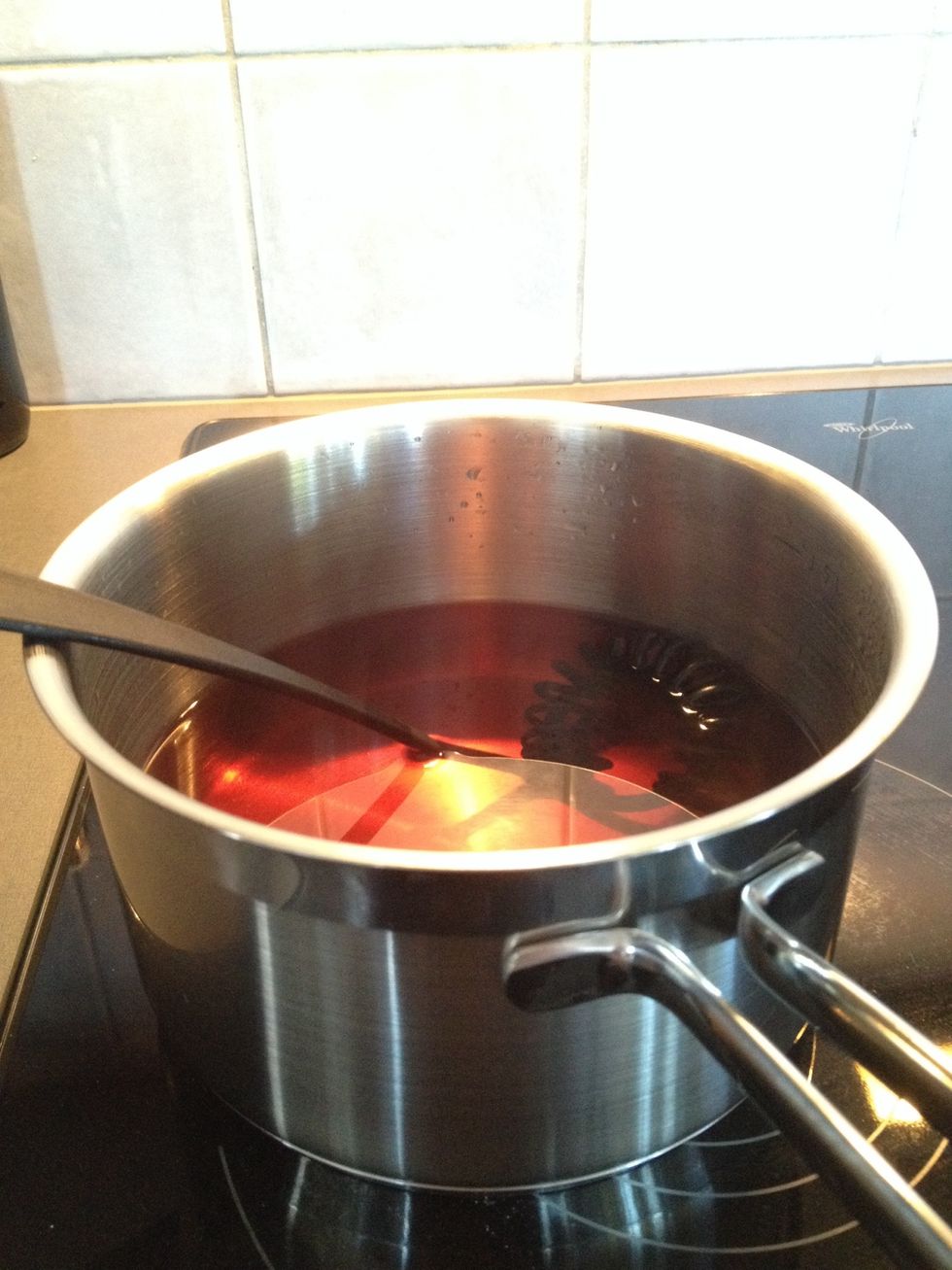 Make gelatin as said on the box