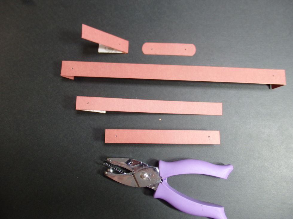 Make holes for brads