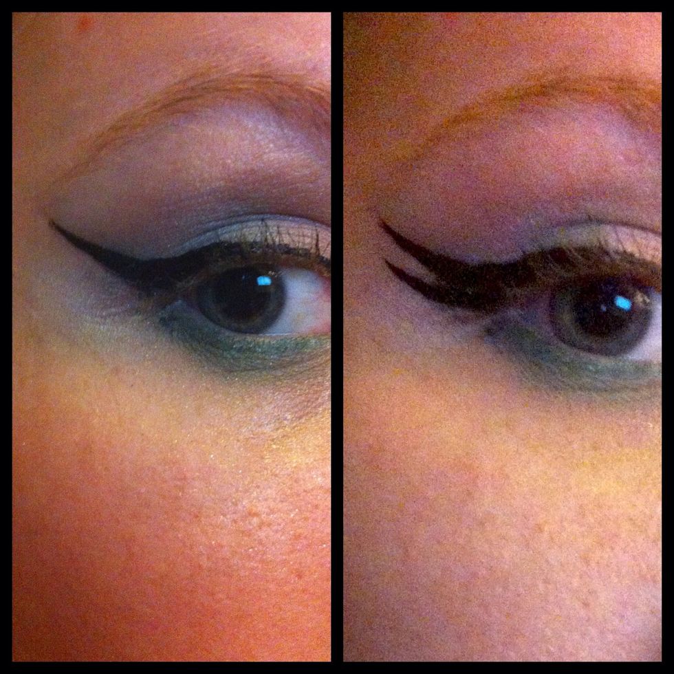 Make it extra unique w/a double wing! Apply white shadow below the 1st wing to define, & add the second shorter wing, making its upper edge parallel to the 1st wing's upper edge. Taper the lower edge.