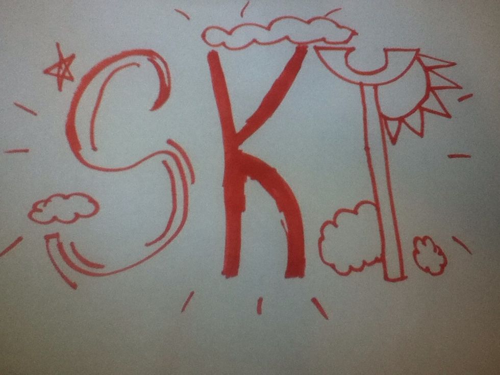 Make it look all pretty and nice. (This step is not compulsory. You can do bubble/block writing if you wish but I suggest you do it beforehand.)