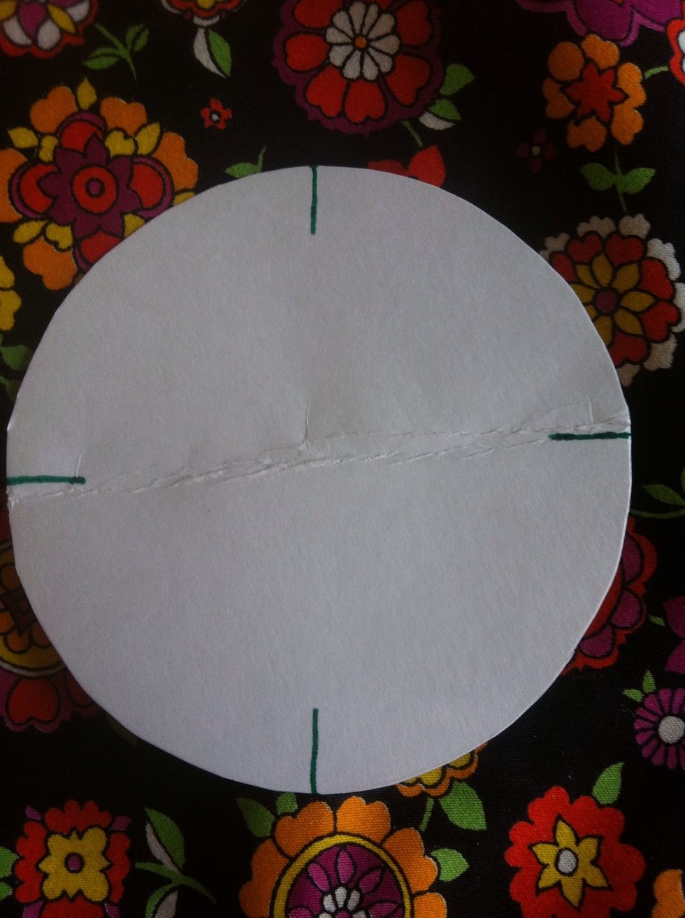 Make light pencil marks like so. Mine aren't quite an inch. It doesn't really matter.