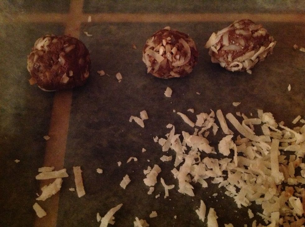 Make Nutella into balls and roll in coconut