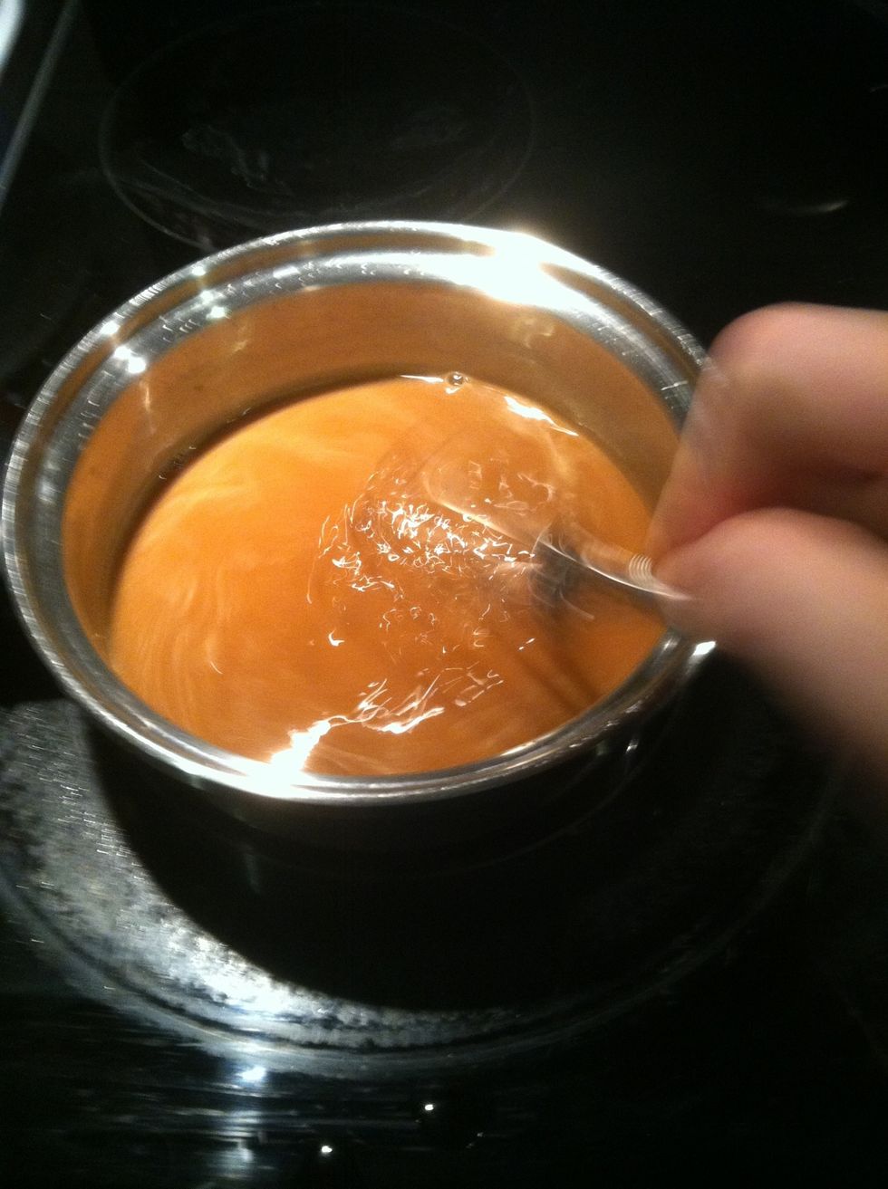 Make one package of brown gravy mix.