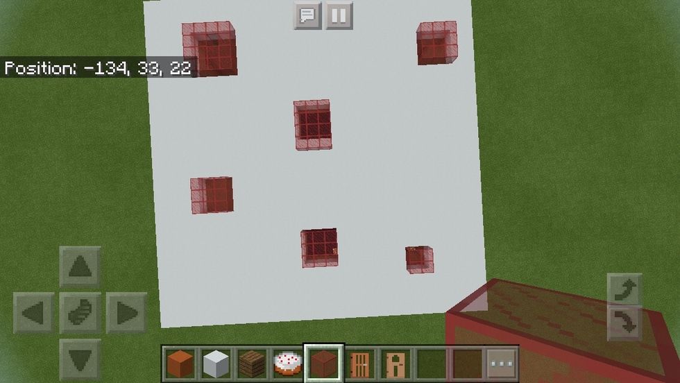 Make small and large squares on top