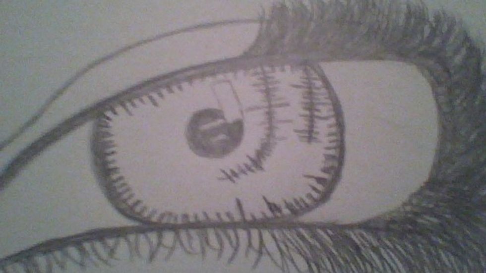 Make small lines around the circle.