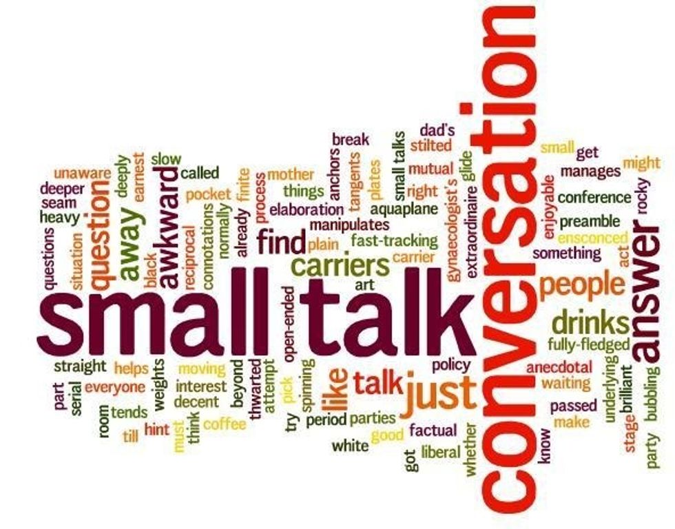 Make small talk! Put down the devices and actually talk to your family. It's really fun. You can learn new things and laugh a little too! You'll be surprised!\u263a