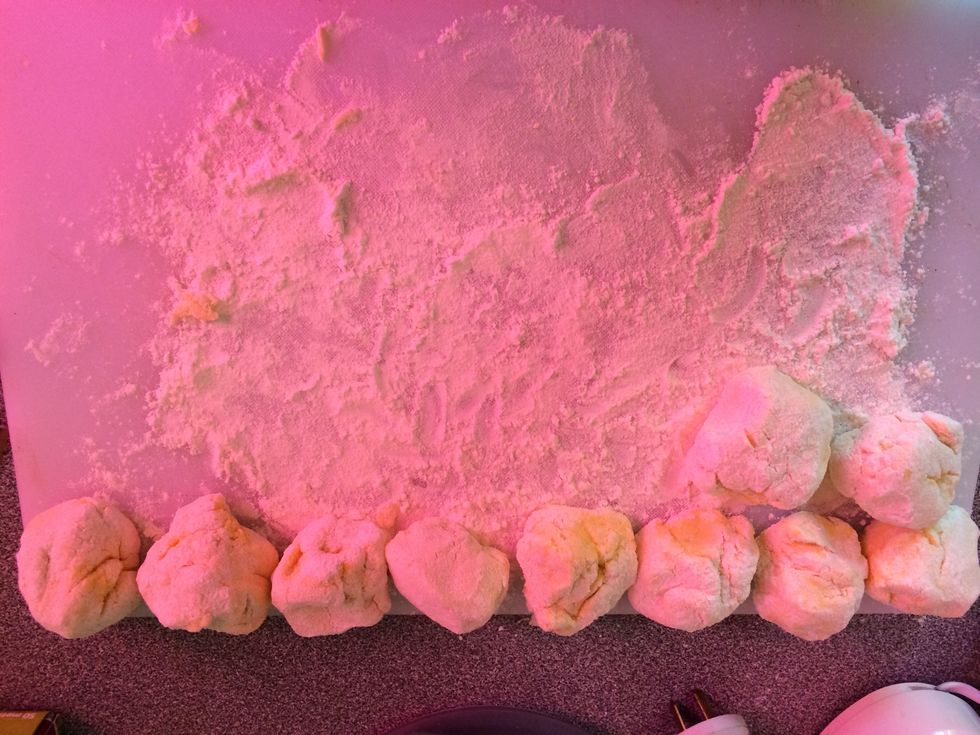 Make some space and sprinkle some more flour.