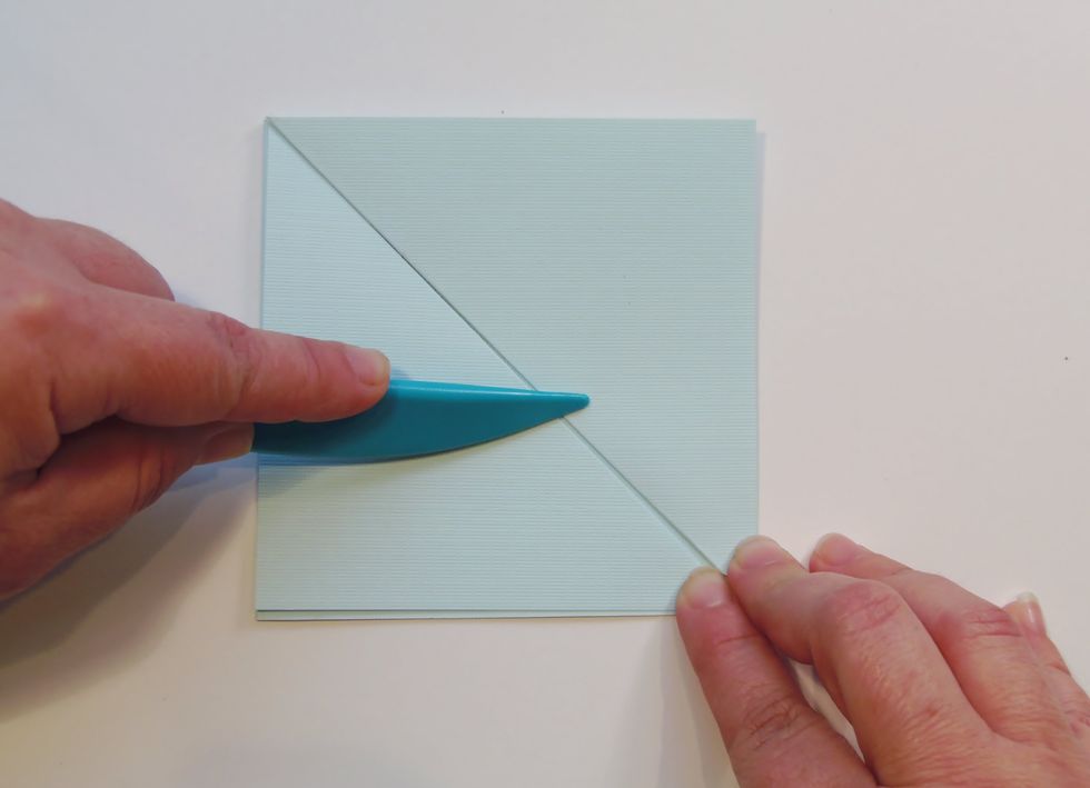 Make sure all folds of the card are as flat as possible.