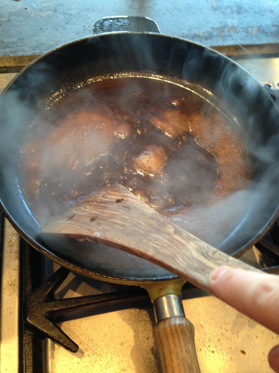 Make sure all the baked stuff is loosened.