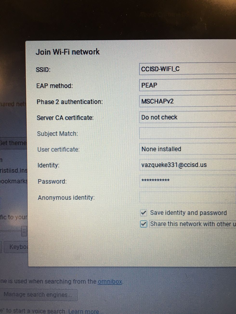 Make sure all the blanks looking exactly like this picture except for the identity.    You should use your own long form credentials.