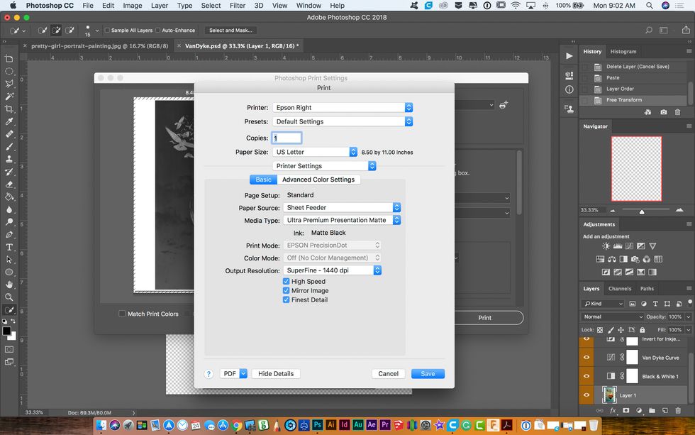 Make sure all the boxes at the bottom of the dialog box are ticked and click "Save."