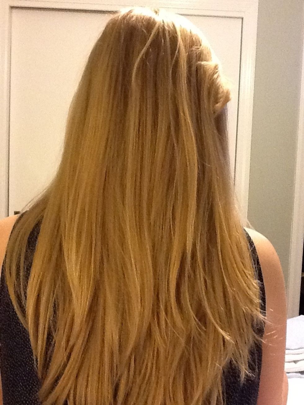 Make sure all your hair is straightened.