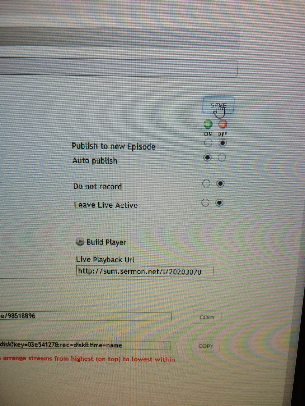 Make sure Auto Publish is turned on. Click Save.