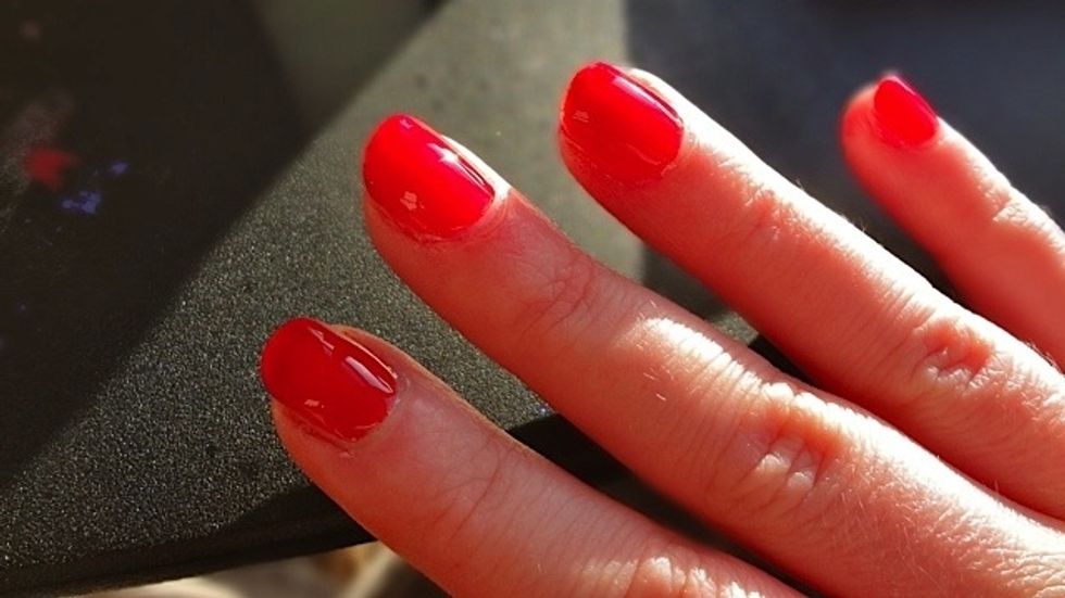 Make sure each individual coat dries before applying the next. Otherwise the colour will clog together and look lumpy.