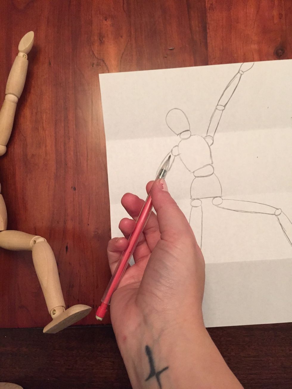 Make sure his bottom lower arm is the same length.