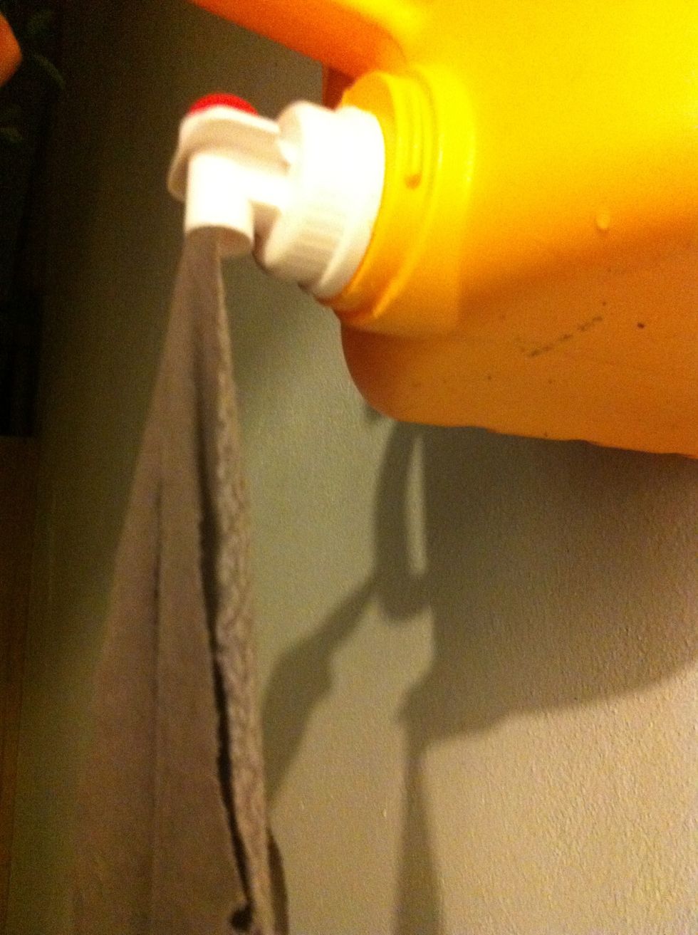 Make sure it hangs securely and that the valve is closed.