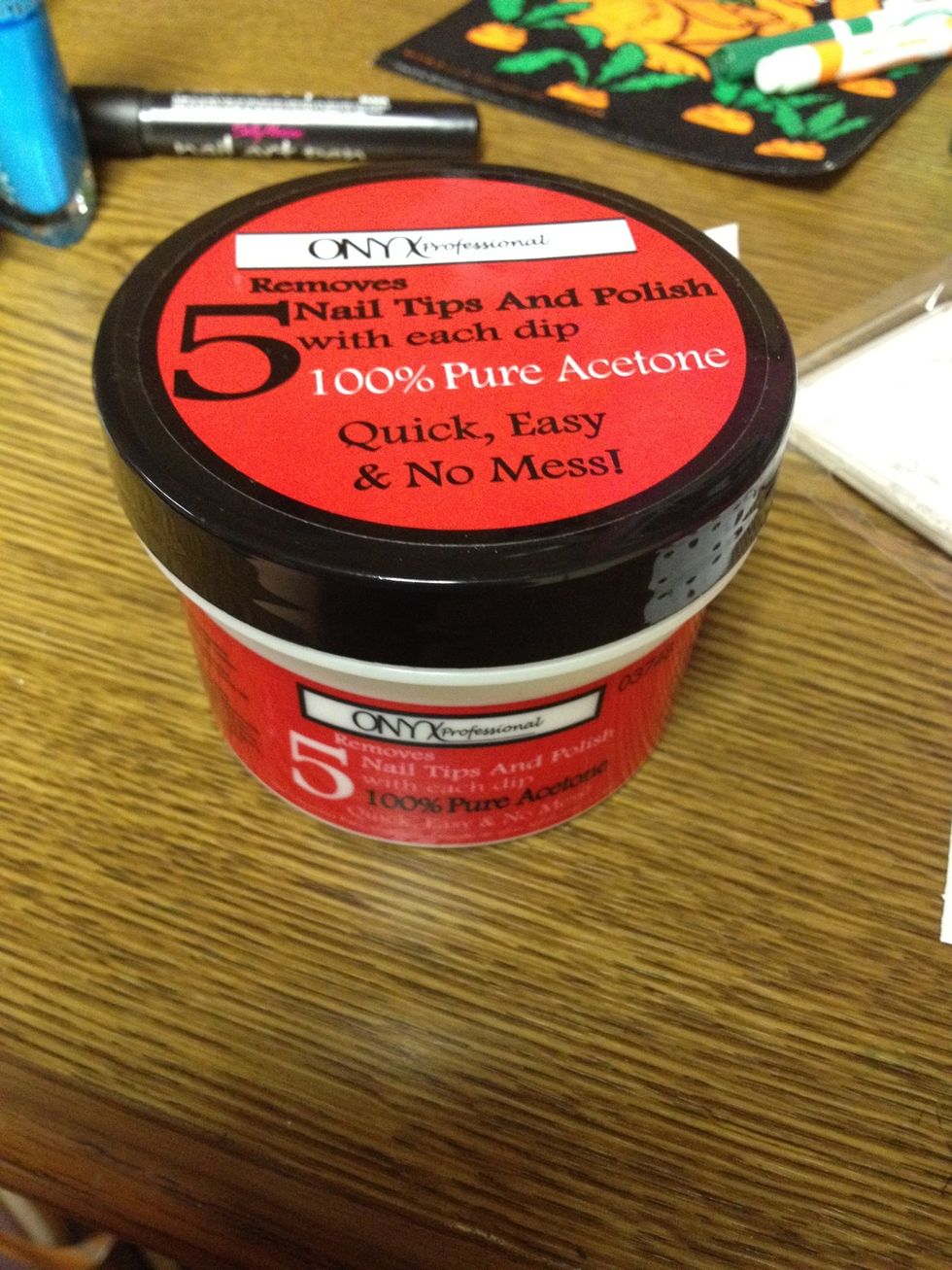 Make sure it is 100% real acetone. I got this brand and you'll see why in the next step