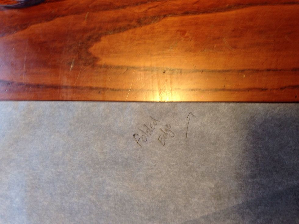 Make sure one of the pattern's edges is along the fold of the fabric.