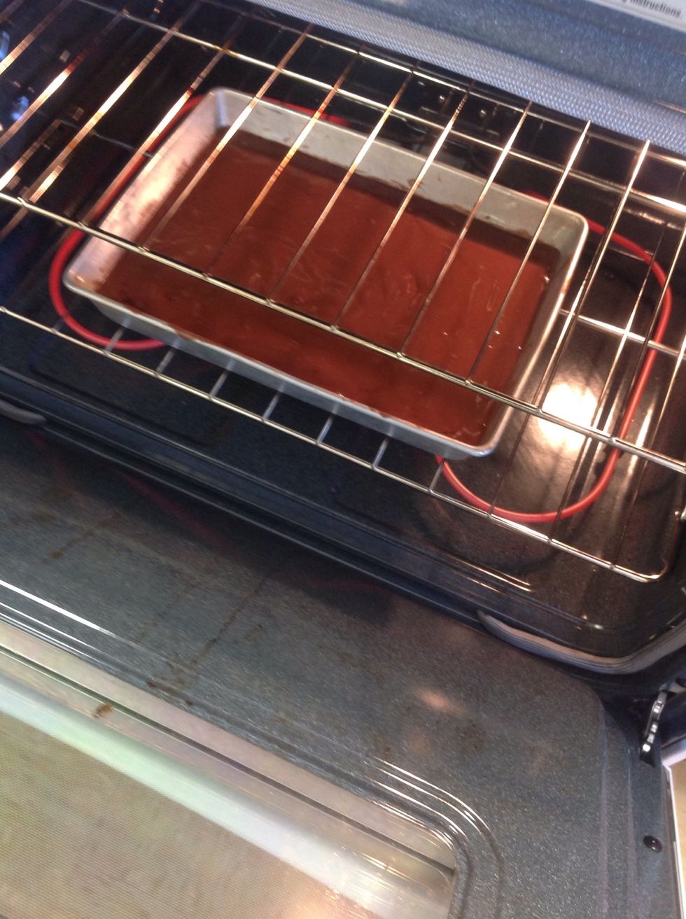 Make sure oven is preheated to 350. Bake for 25-30 minutes or until sides begin to pull away from the pan.