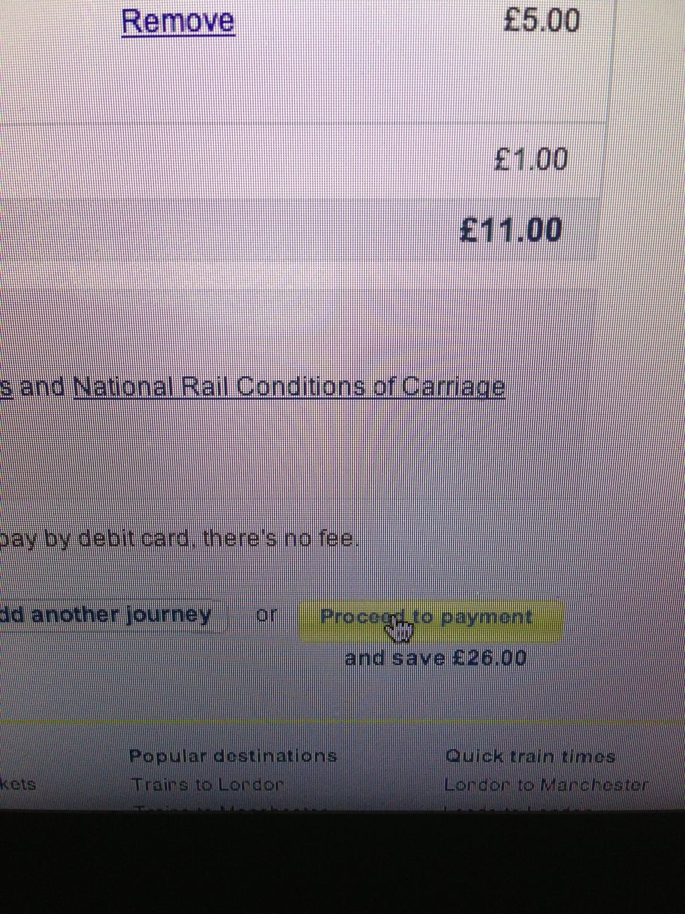 Make sure that all the journeys are at the right times on the right days, then "proceed to payment" and follow the instructions.