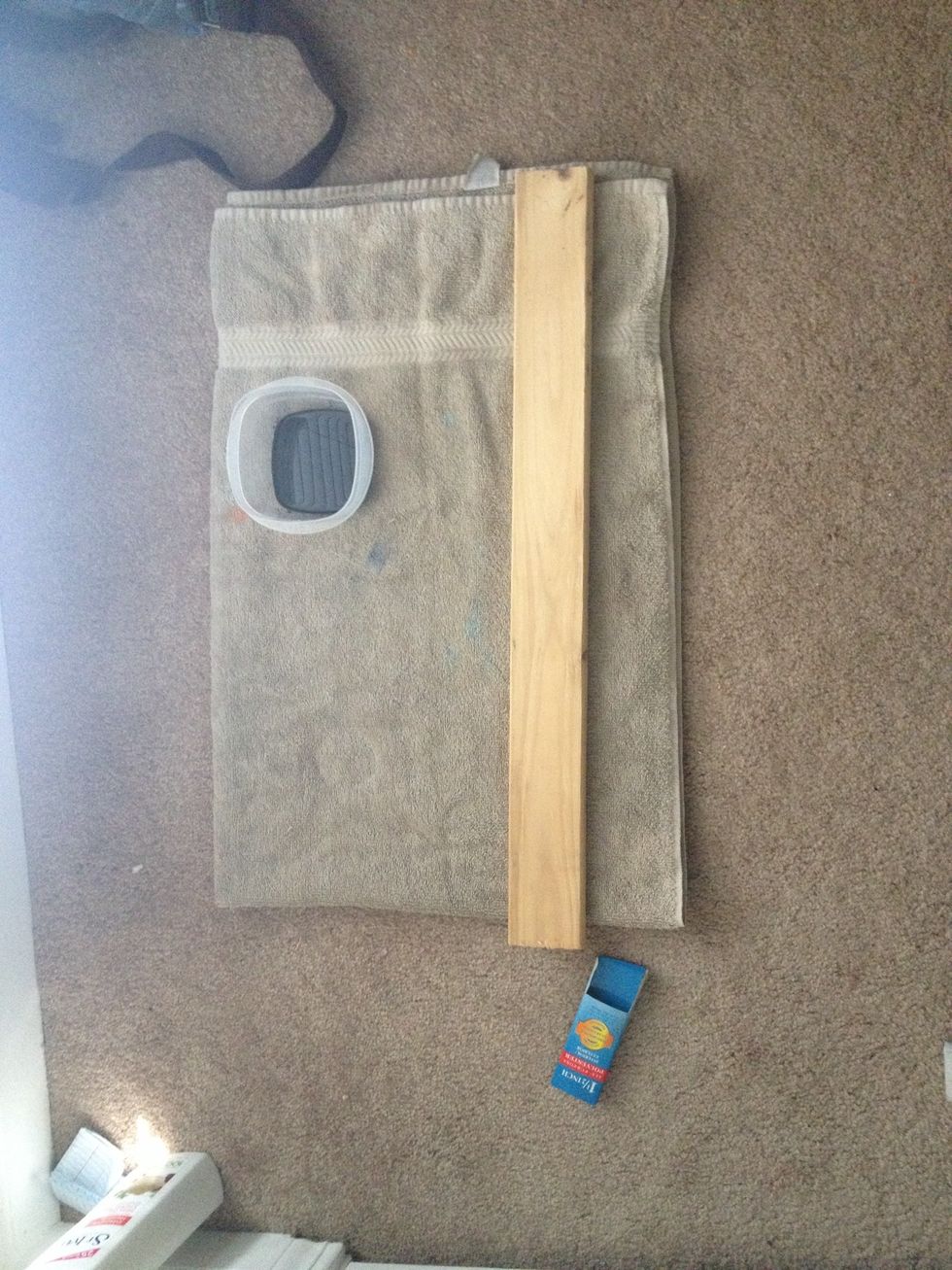 Make sure that the piece of wood is clean, wipe it down before you start staining.