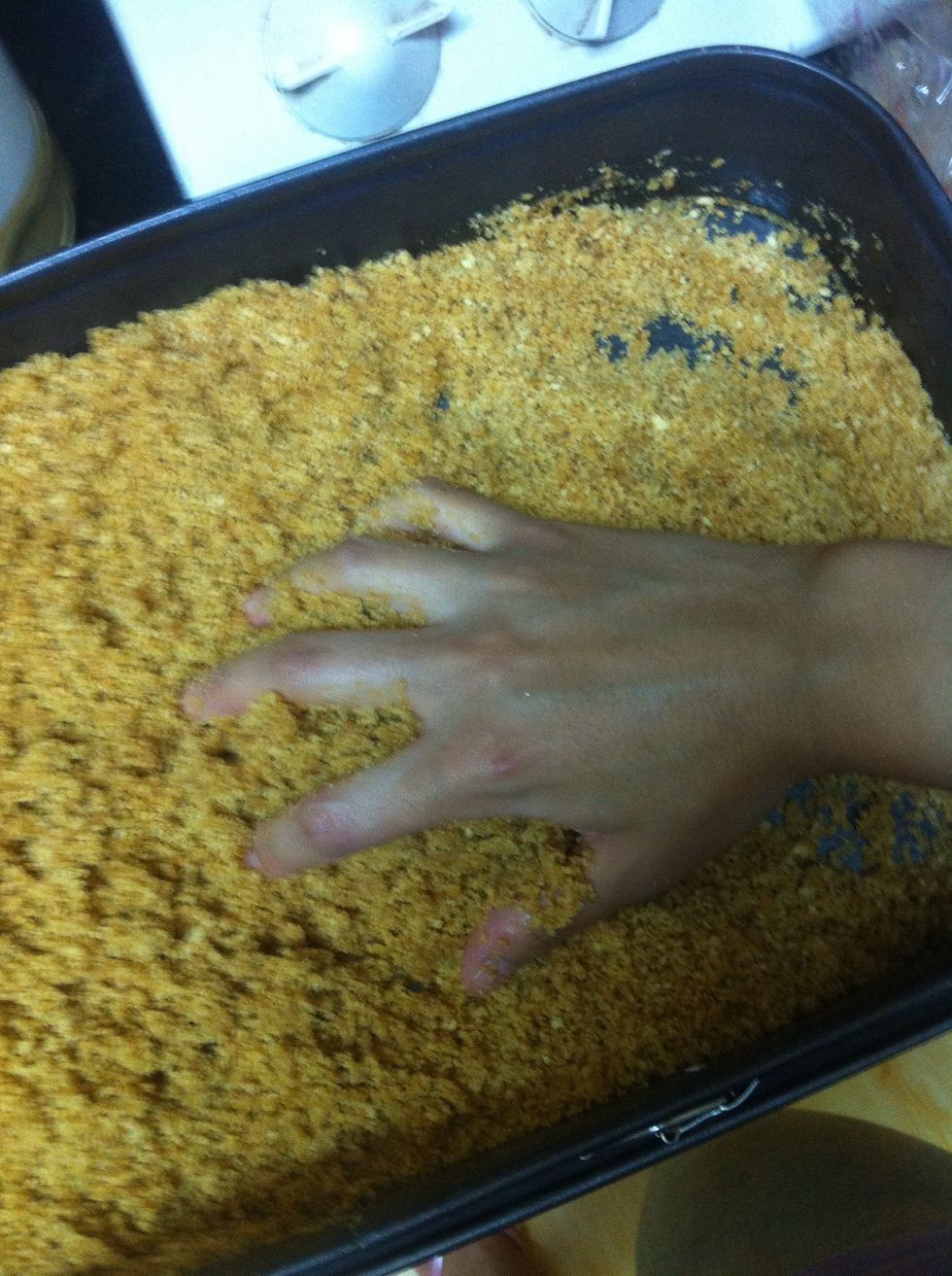 make sure that your hands are clean and start mixing with ur hand be sure to mix well some times u will need a little more butter if u think it isnt enough