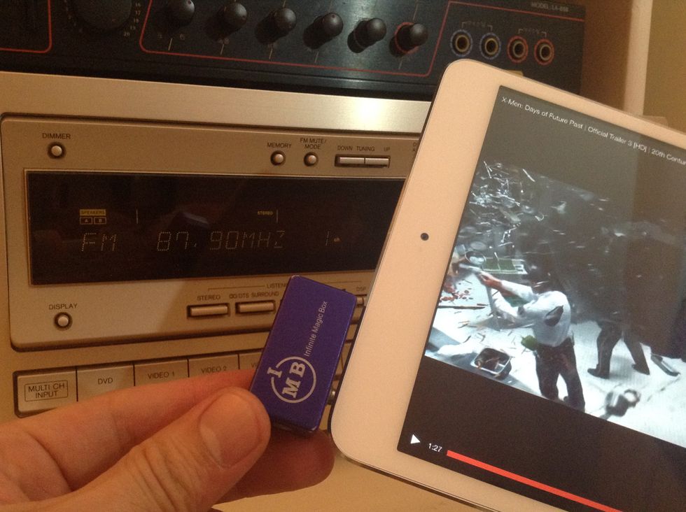 Make sure the aFM Music Transmitter is plug in tightly and feel the snug snap!