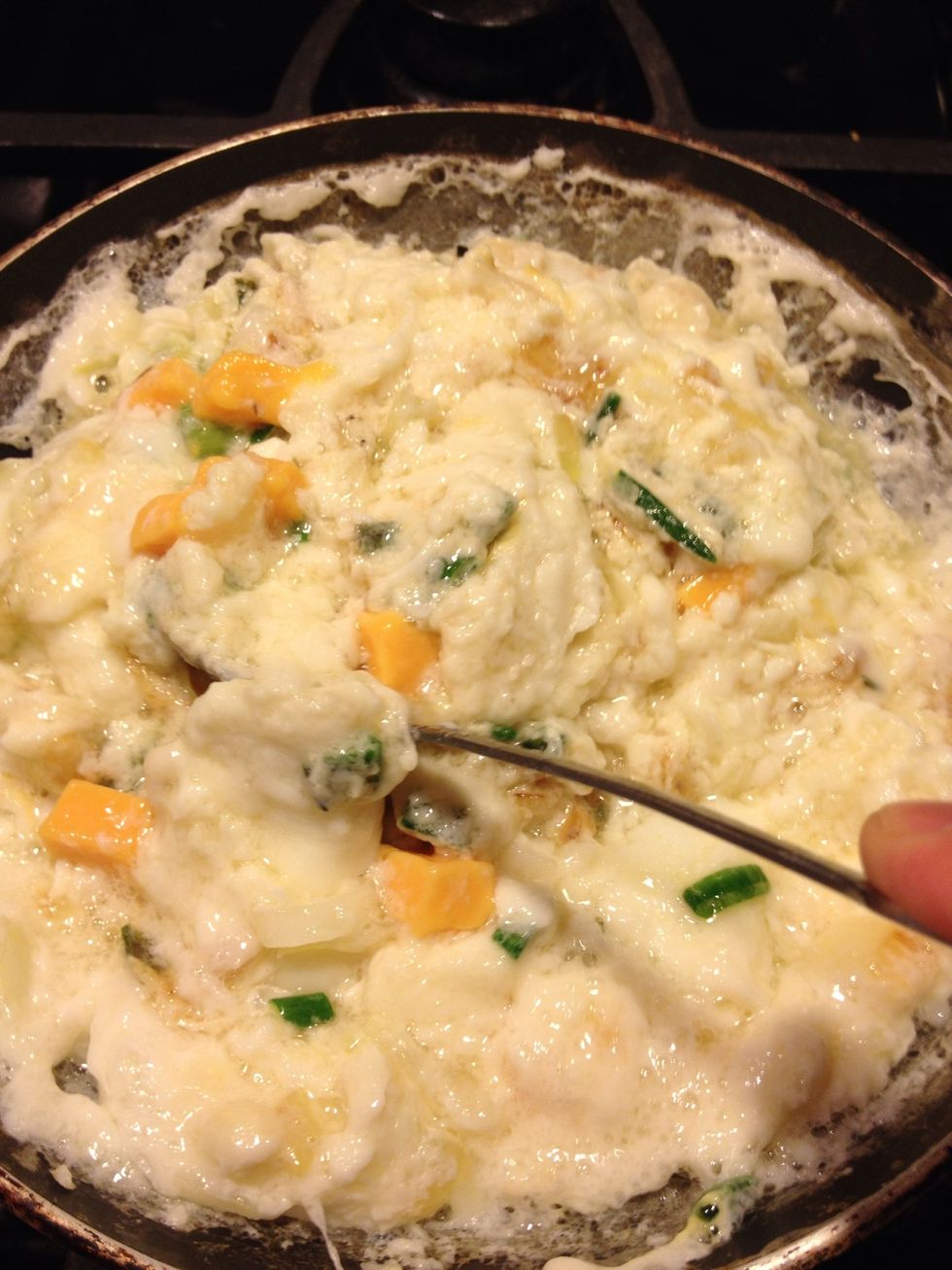 Make sure the almond breeze is reduced completely before plating.