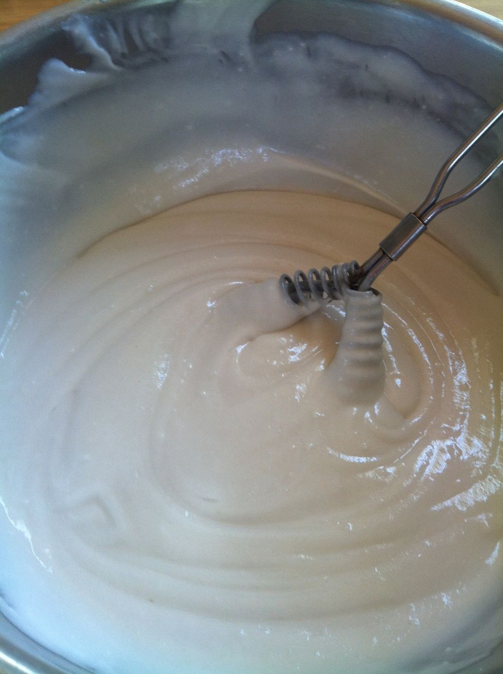 Make sure the batter is creamy for better coloring