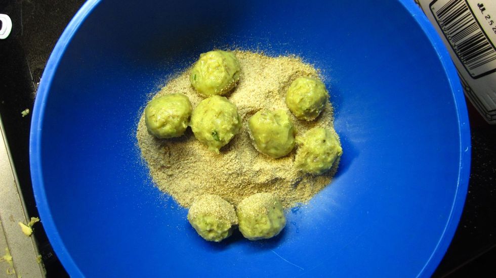 Make sure the breadcrumbs coat every inch of the cutlet. You can reshape the cutlets at this stage to make them more round.