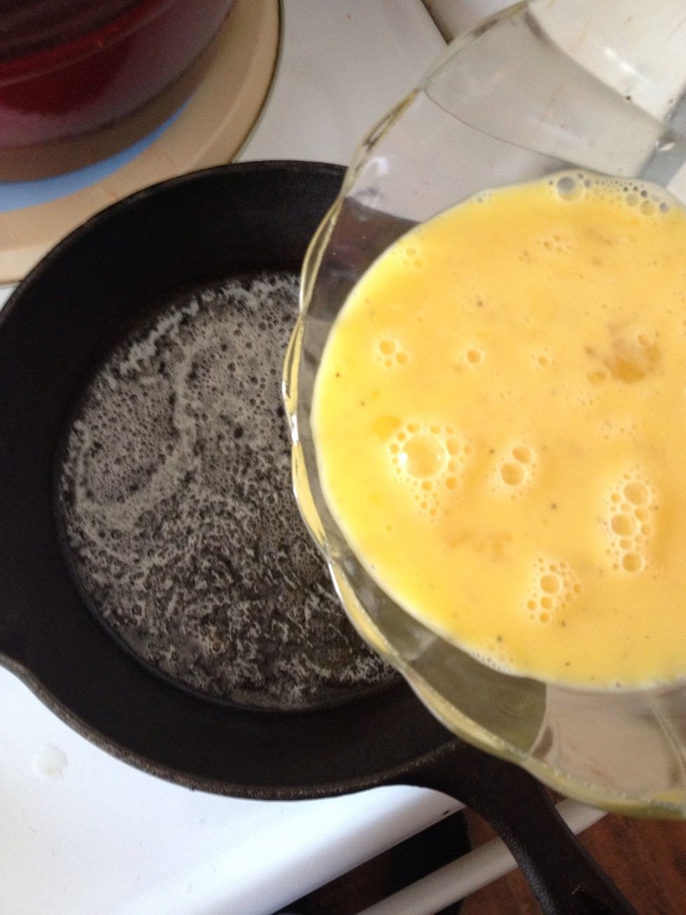 Make sure the butter is melted and pan is hot.