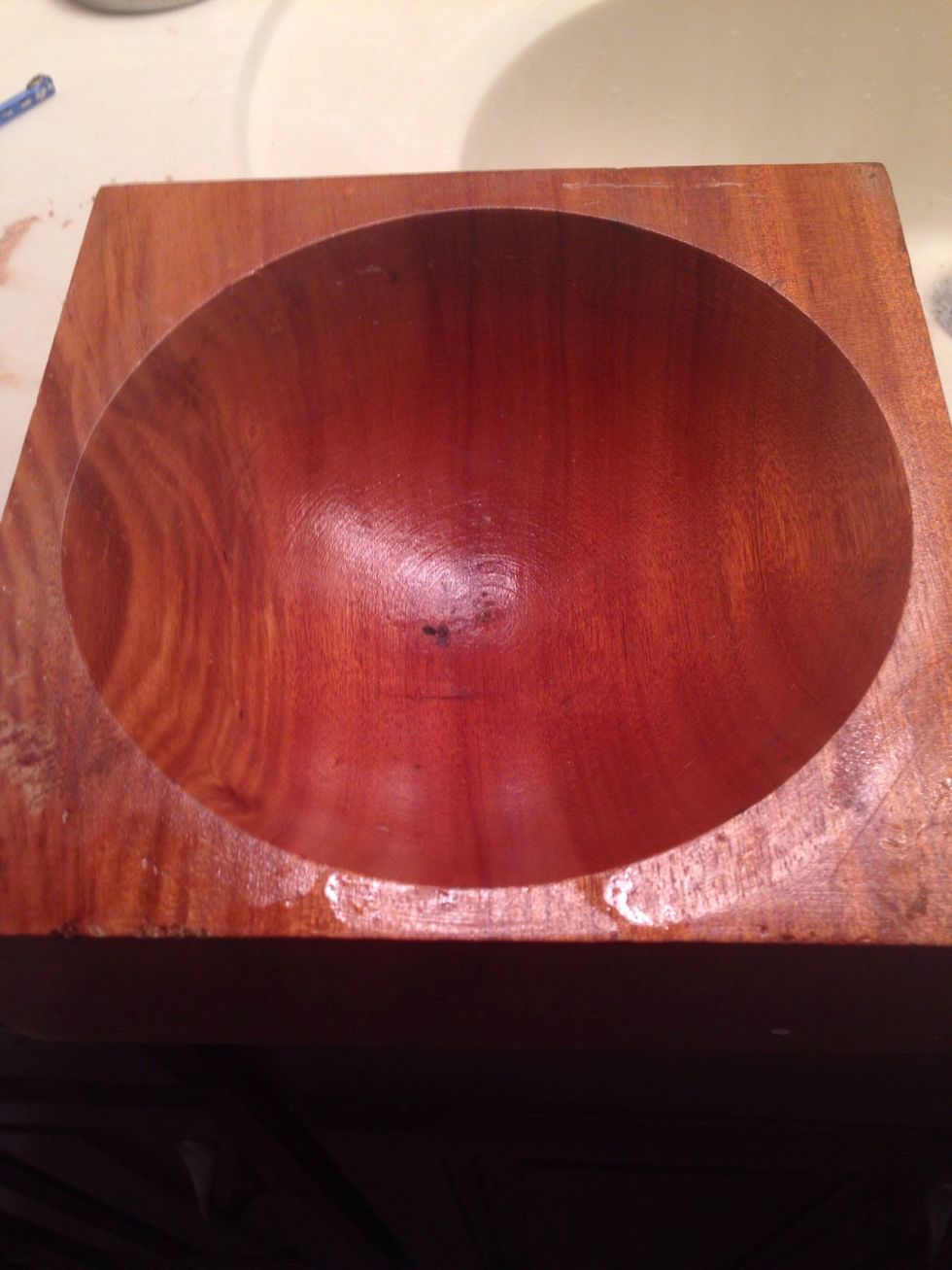 Make sure the container you plan to use is clean. A small glass bowl would work well, or re use a compact container.