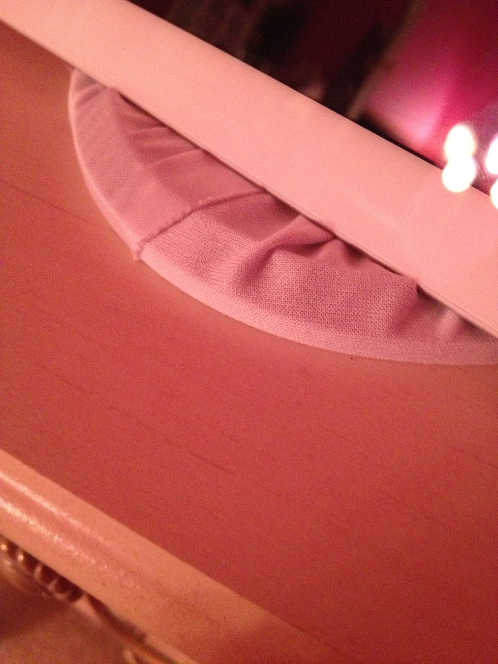 Make sure the fabric is tight around it so it doesn't look loose.