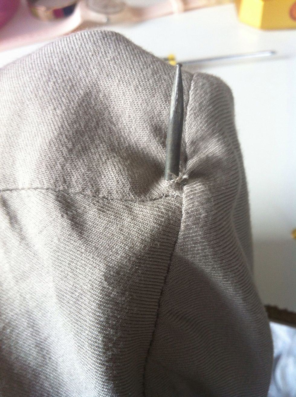 Make sure the hole is large enough for the screw backing to be pushed through