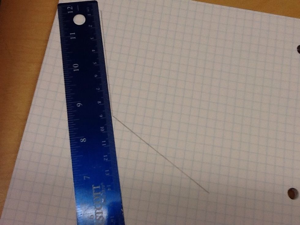 Make sure the lines have the same measurement in centimetres