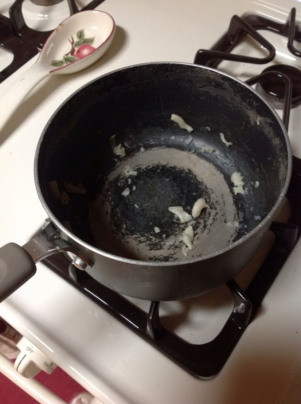 Make sure there is no extra water in the pot.