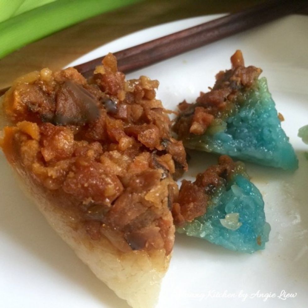 Make sure they are cooked through by unwrapping one of the dumplings in the pot to check for doneness and to taste it.