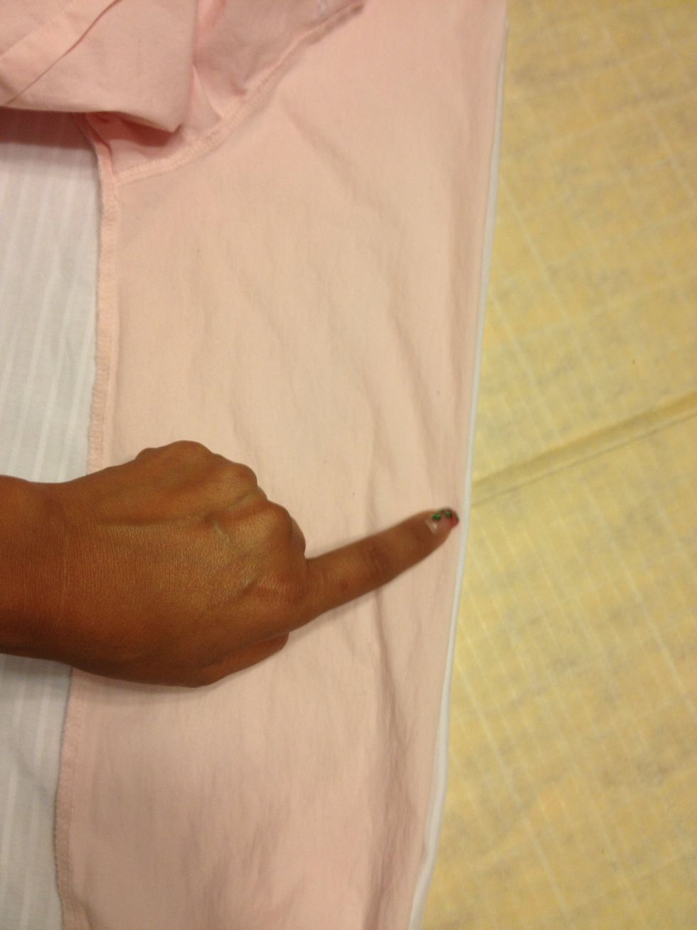 Make sure they are lined up at the top as well as the wrists.