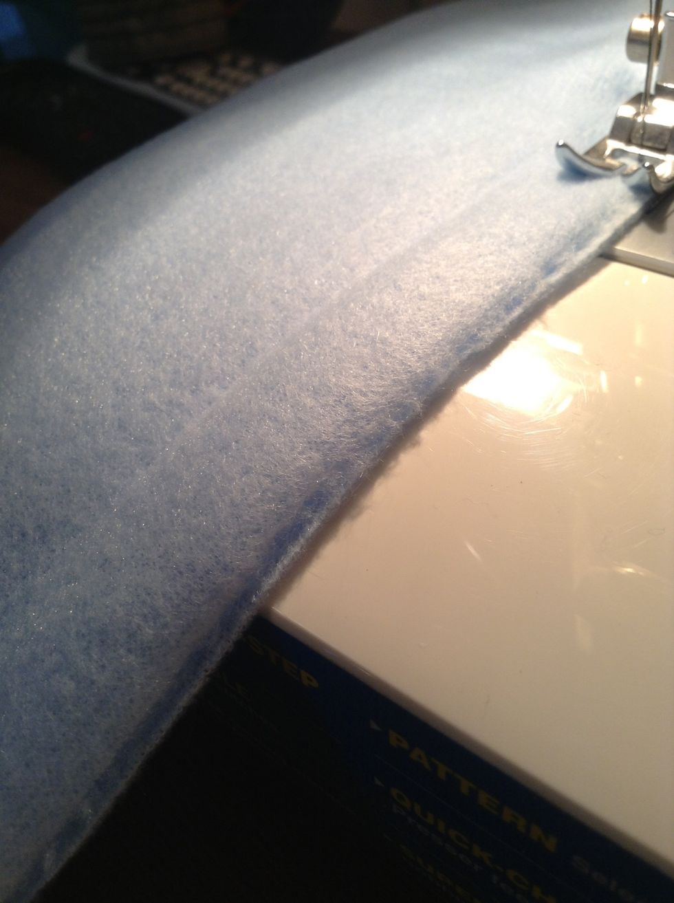 Make sure to check that the fabric matches up while you are sewing so that you know you are sewing both sides together evenly.