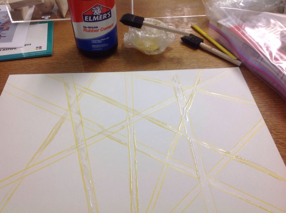 Make sure to coat the paper well and let dry.