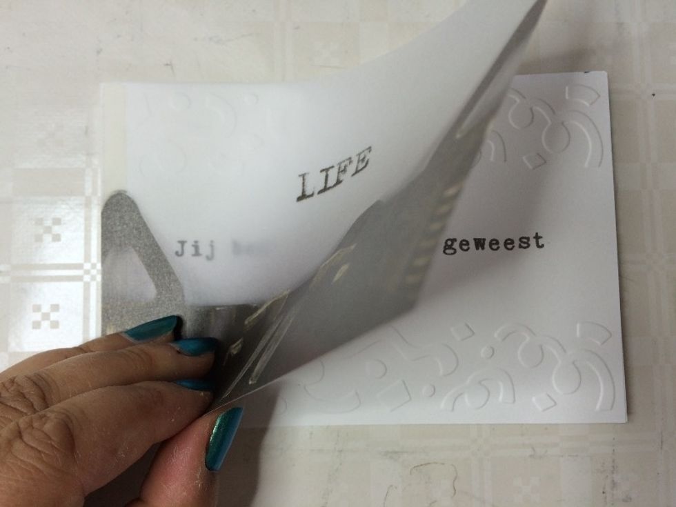 "Make sure to cut it in such a way that your text will be visible"